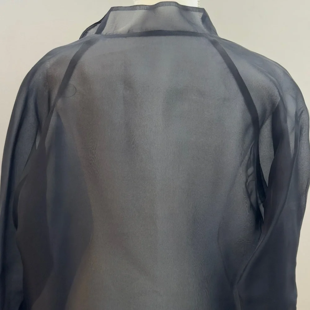Unique Sheer Silk Dressy Jacket Topper. Size M